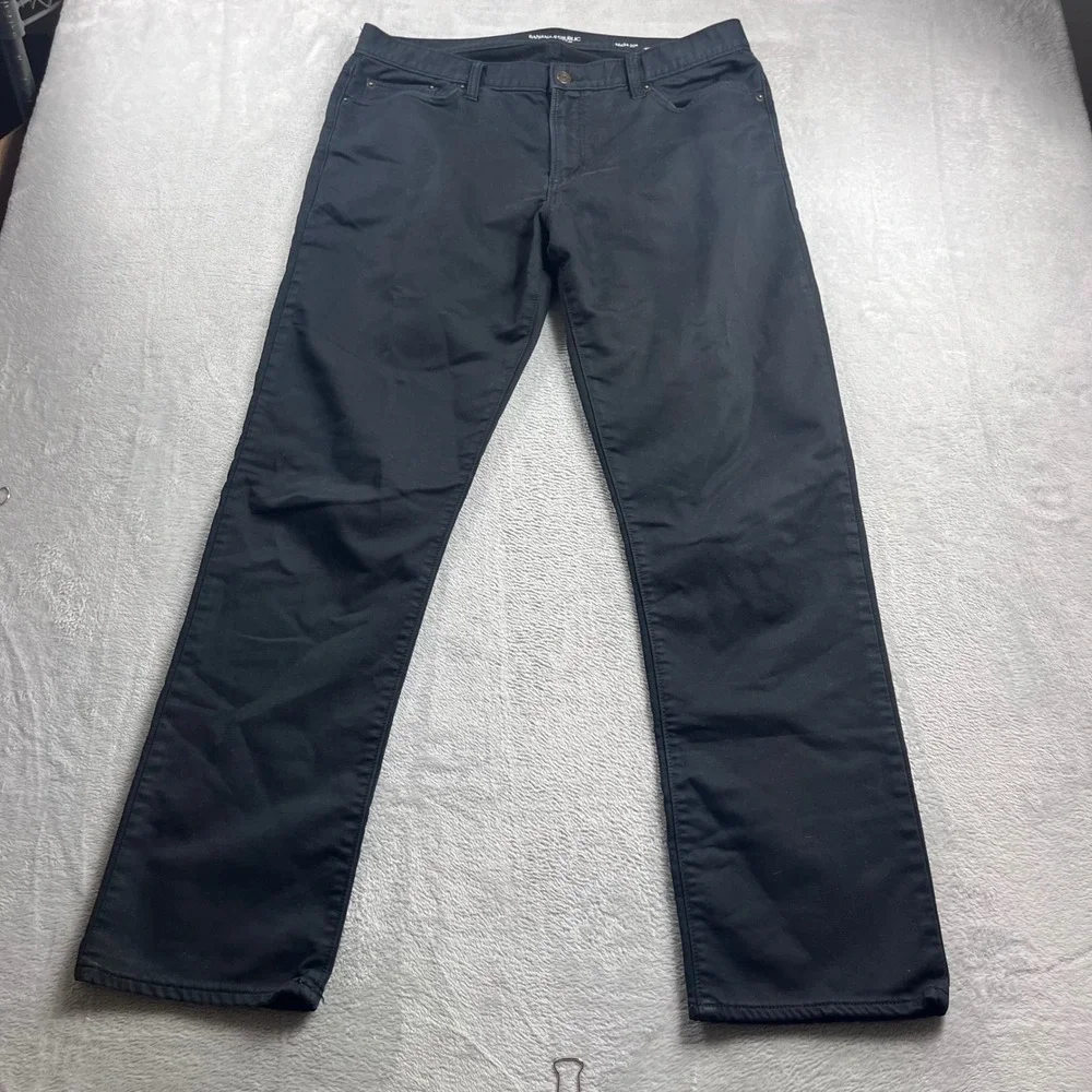 Banana Republic‎ Travel Jean Mens 36x34 Slim Fit Black Stretch Pants 5-Pocket